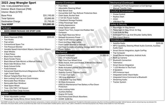 2023 Jeep Wrangler Sport