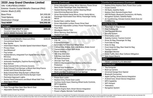 2020 Jeep Grand Cherokee Limited