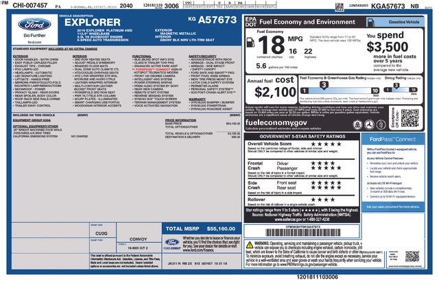 2019 Ford Explorer Platinum