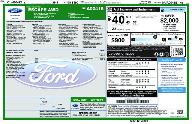 2022 Ford Escape Hybrid Titanium