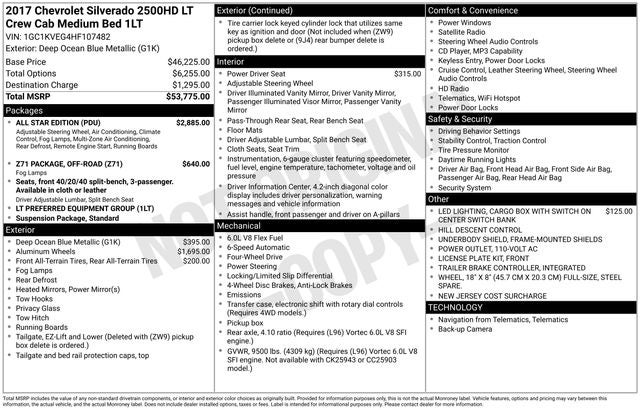 2017 Chevrolet Silverado 2500HD LT