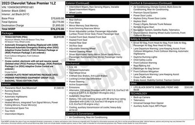 2023 Chevrolet Tahoe Premier