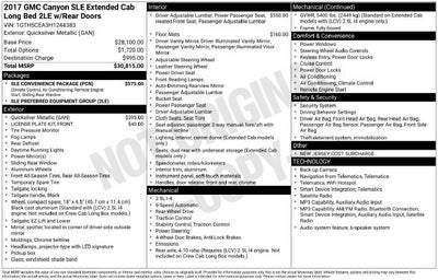 2017 GMC Canyon SLE1