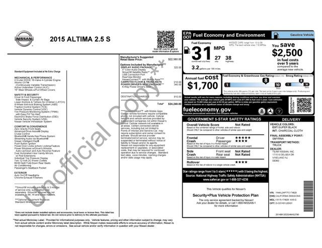 2015 Nissan Altima 2.5 S