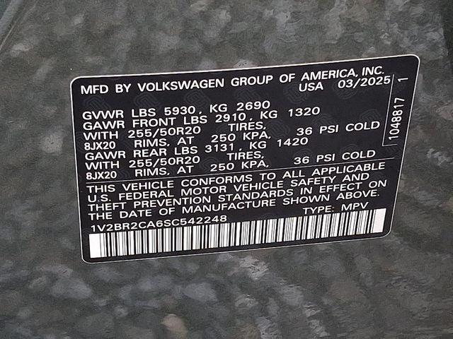 2025 Volkswagen Atlas 2.0T SEL