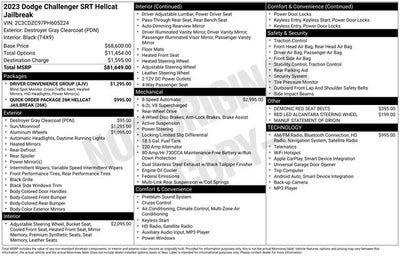 2023 Dodge Challenger SRT Hellcat Jailbreak