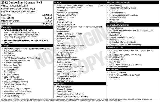 2012 Dodge Grand Caravan SXT
