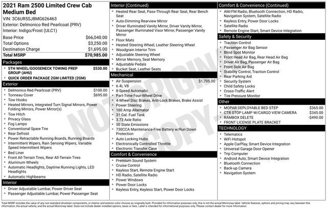 2021 RAM 2500 Limited
