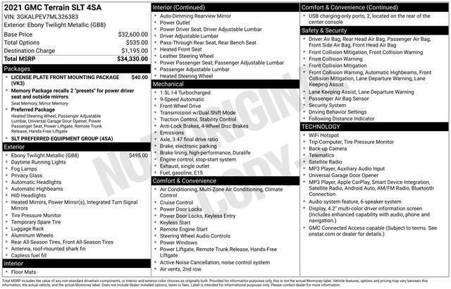 2021 GMC Terrain SLT