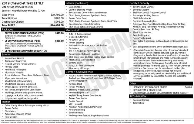 2019 Chevrolet Trax LT