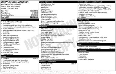 2023 Volkswagen Jetta 1.5T Sport