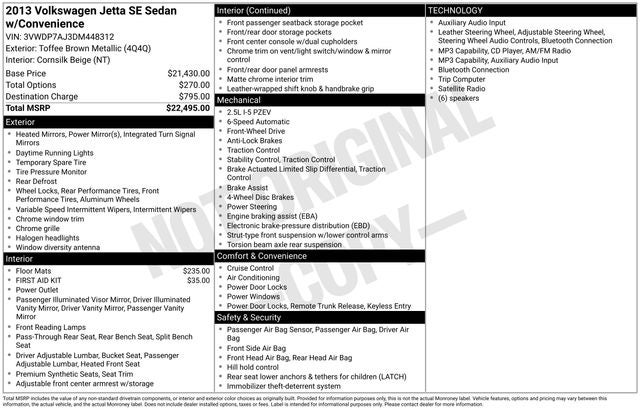 2013 Volkswagen Jetta 2.5L SE