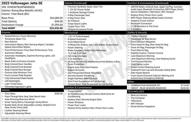 2023 Volkswagen Jetta 1.5T SE