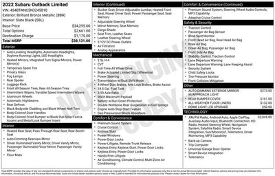 2022 Subaru Outback Limited