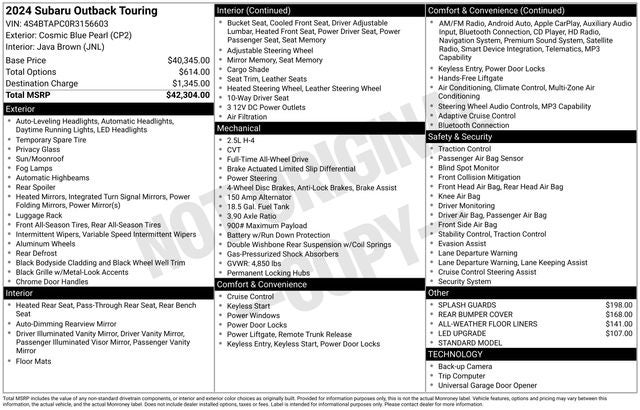 2024 Subaru Outback Touring