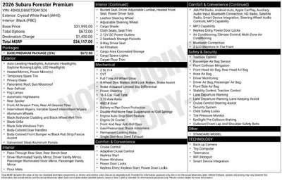2026 Subaru Forester Premium