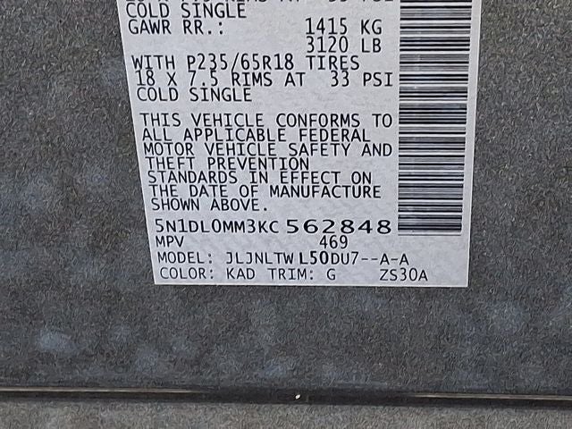 2019 INFINITI QX60 LUXE