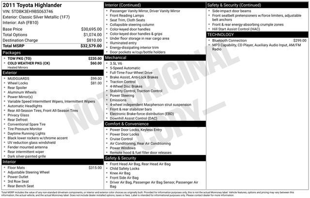 2011 Toyota Highlander Base