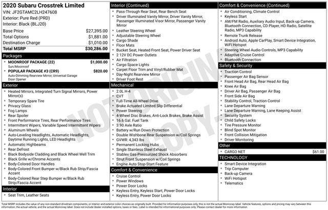 2020 Subaru Crosstrek Limited