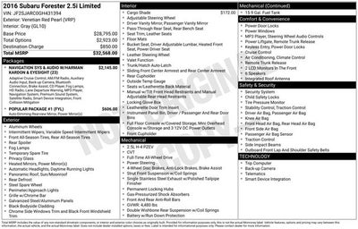 2016 Subaru Forester 2.5i Limited