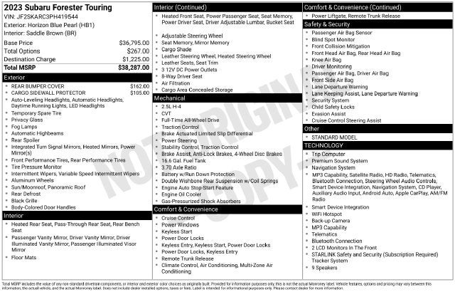 2023 Subaru Forester Touring