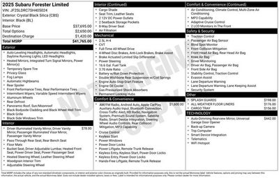2025 Subaru Forester Limited