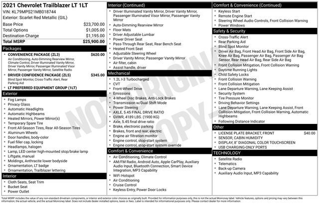 2021 Chevrolet TrailBlazer LT