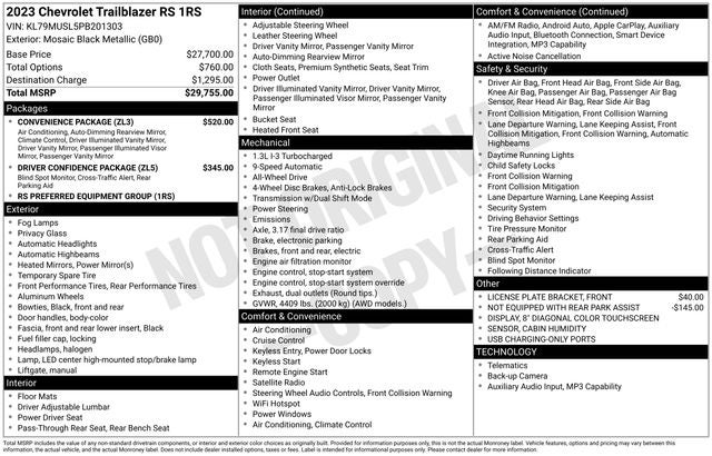 2023 Chevrolet TrailBlazer RS